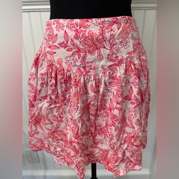 NWT Abound Drop Waist Pink Dandy Scroll Miniskirt ~ Large 🌸 - Picture 2 of 8